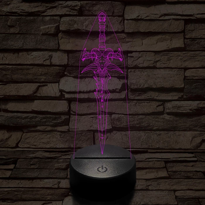World of Warcraft ősi jégkard 7 színű 3D led lámpa
