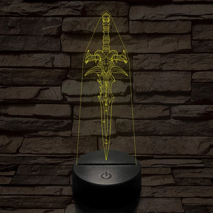 World of Warcraft ősi jégkard 7 színű 3D led lámpa