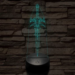 World of Warcraft ősi jégkard 7 színű 3D led lámpa