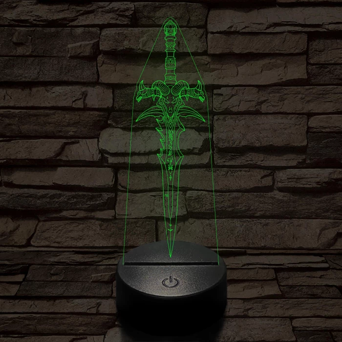 World of Warcraft ősi jégkard 7 színű 3D led lámpa