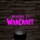 World of Warcraft logo 7 színű 3D led lámpa