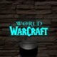 World of Warcraft logo 7 színű 3D led lámpa