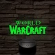 World of Warcraft logo 7 színű 3D led lámpa