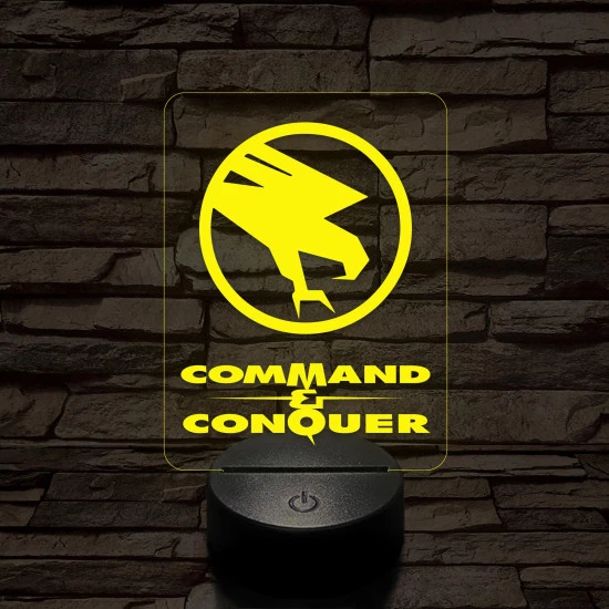 Command & Conquer GDI mintaválasztós 7 színű 3D led lámpa