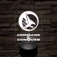 Command & Conquer GDI mintaválasztós 7 színű 3D led lámpa