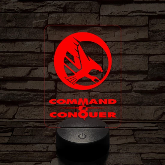 Command & Conquer GDI mintaválasztós 7 színű 3D led lámpa