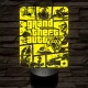 GTA V 7 színű 3D led lámpa