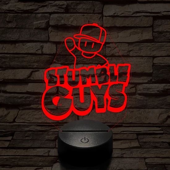 Stumble Guys logo 7 színű 3D led lámpa