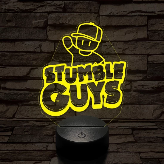 Stumble Guys logo 7 színű 3D led lámpa