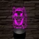 SCP-1471 Skull dog 7 színű 3D led lámpa