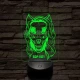 SCP-1471 Skull dog 7 színű 3D led lámpa