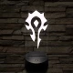 World of Warcraft Ork Horda jel 7 színű 3D led lámpa