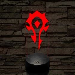 World of Warcraft Ork Horda jel 7 színű 3D led lámpa