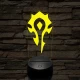 World of Warcraft Ork Horda jel 7 színű 3D led lámpa