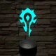 World of Warcraft Ork Horda jel 7 színű 3D led lámpa