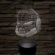 Warhammer sisak 7 színű 3D led lámpa