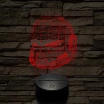 Warhammer sisak 7 színű 3D led lámpa