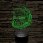 Warhammer sisak 7 színű 3D led lámpa