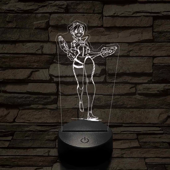 Overwatch Tracker fut 7 színű 3D led lámpa
