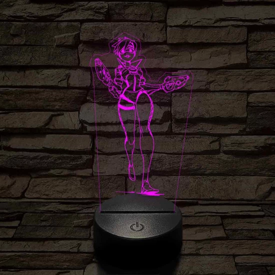 Overwatch Tracker fut 7 színű 3D led lámpa