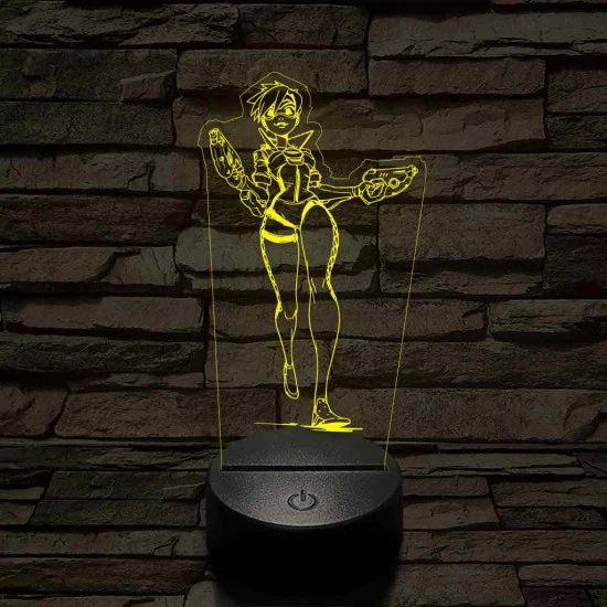 Overwatch Tracker fut 7 színű 3D led lámpa