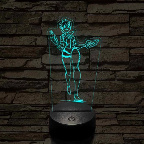 Overwatch Tracker fut 7 színű 3D led lámpa