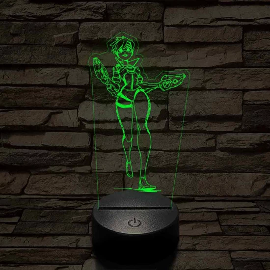 Overwatch Tracker fut 7 színű 3D led lámpa