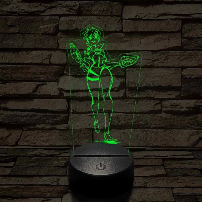 Overwatch Tracker fut 7 színű 3D led lámpa
