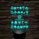 Overwatch karakterek 7 színű 3D led lámpa