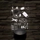 Streamer cuki montázs 7 színű 3D led lámpa
