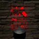 Streamer cuki montázs 7 színű 3D led lámpa