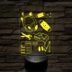 Streamer cuki montázs 7 színű 3D led lámpa