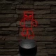 Minecraft zombi 7 színű 3D led lámpa