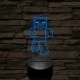 Minecraft zombi 7 színű 3D led lámpa
