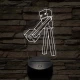 Minecraft Enderman 7 színű 3D led lámpa