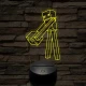Minecraft Enderman 7 színű 3D led lámpa