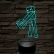 Minecraft Enderman 7 színű 3D led lámpa