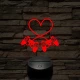 Gaming love 7 színű 3D led lámpa
