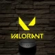 Valorant logo 7 színű 3D led lámpa