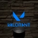 Valorant logo 7 színű 3D led lámpa