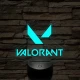 Valorant logo 7 színű 3D led lámpa