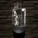 Minecraft Vasgólem 7 színű 3D led lámpa