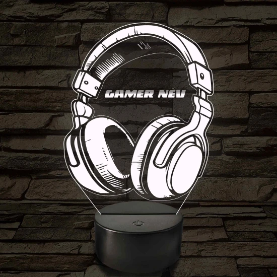 Gamer fejhallgató – 7 színű, színváltós LED lámpa
