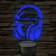 Gamer fejhallgató – 7 színű, színváltós LED lámpa