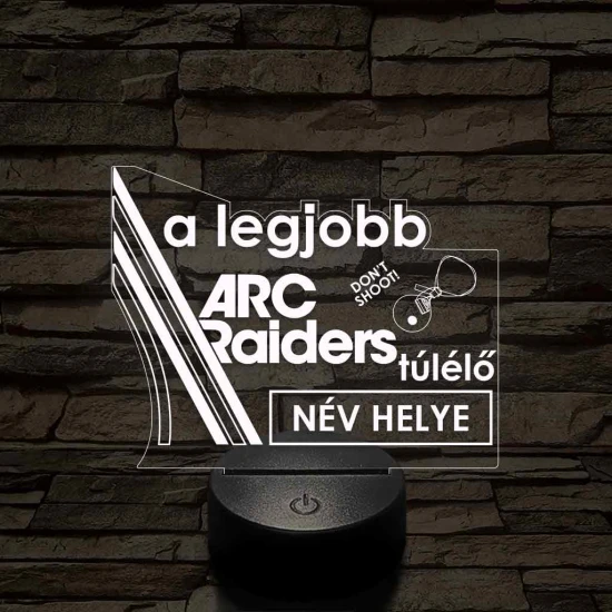 A legjobb ARC Raiders túlélő 7 színű 3D led lámpa