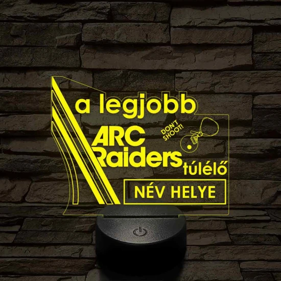 A legjobb ARC Raiders túlélő 7 színű 3D led lámpa