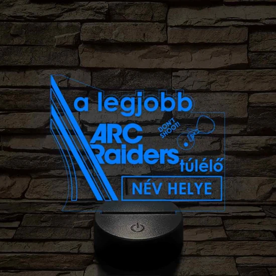A legjobb ARC Raiders túlélő 7 színű 3D led lámpa