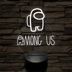 Among us logo – 7 színű, színváltós 3D LED lámpa