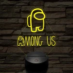 Among us logo – 7 színű, színváltós 3D LED lámpa