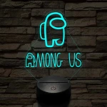 Among us logo – 7 színű, színváltós 3D LED lámpa